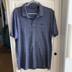 Travis Mathew men’s collared shirt blue grey size large